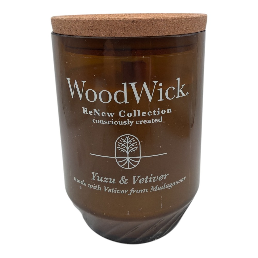 Woodwick Candle Yuzu Vetiver ReNew Collection 13 Ounces NEW